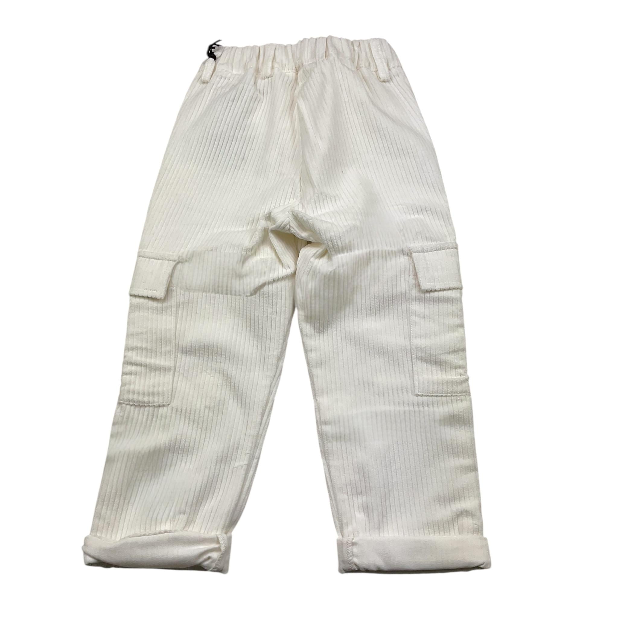 DANIELE ALESSANDRINI pantalone tinta unita con elastico in vita Bianco per Bambino 1231P00007 BIANCO DANIELE ALESSANDRINI