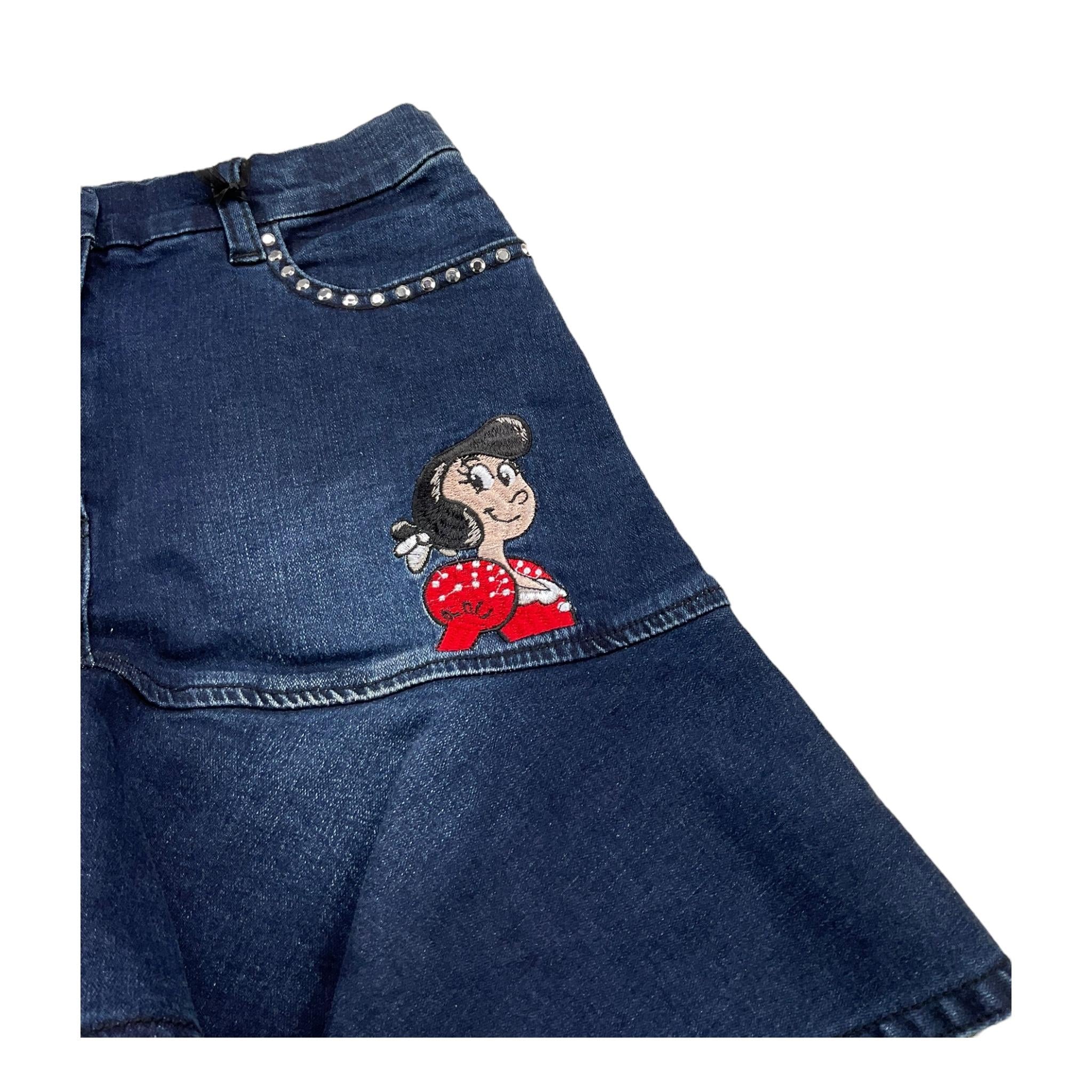MONNALISA gonna in denim tinta unita Blu per Bambina 196702RA BLU MONNALISA