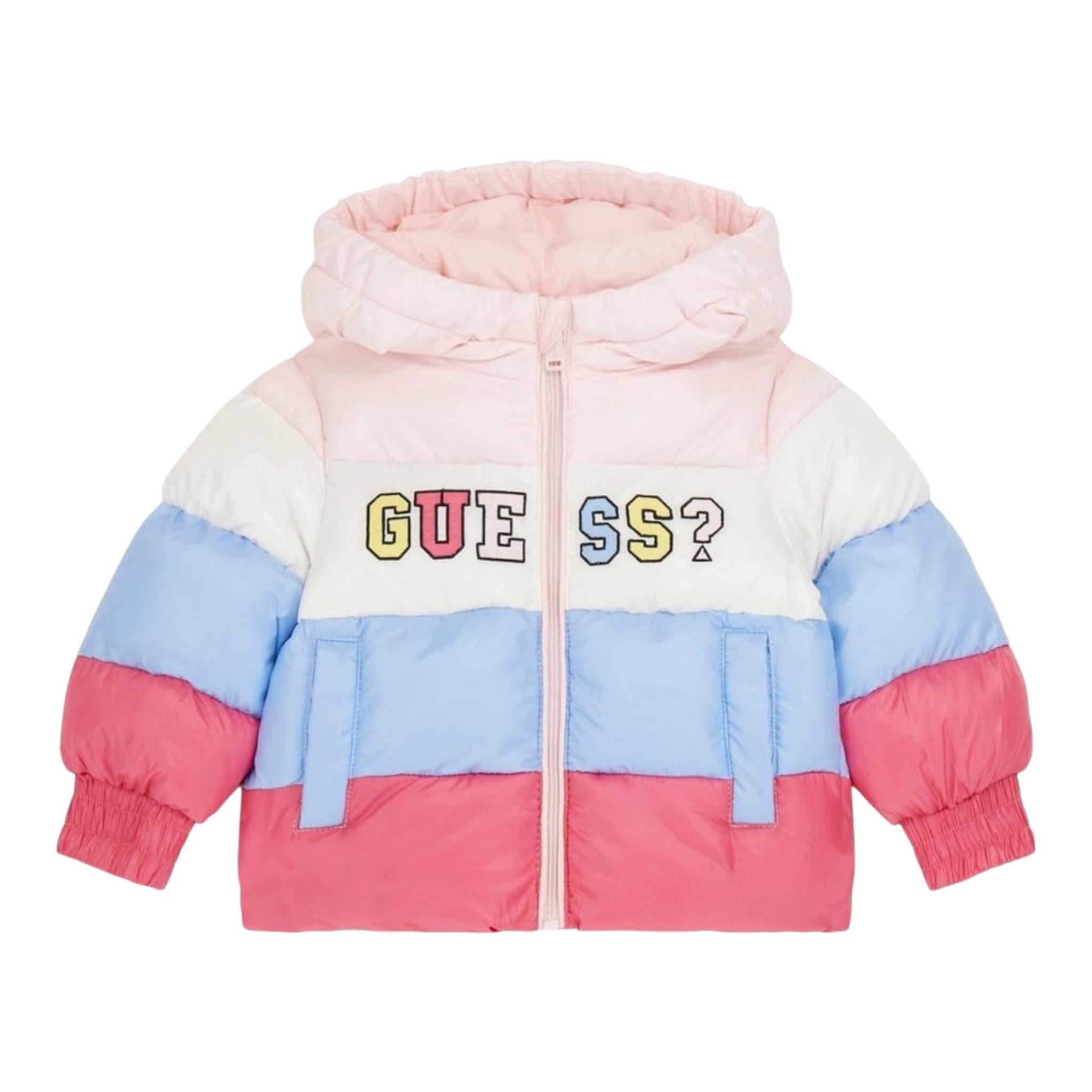 GUESS giubbino tinta unita con zip e cappuccio Multicolor per Neonata K4YL02WEGY0XN MULTICOLOR GUESS