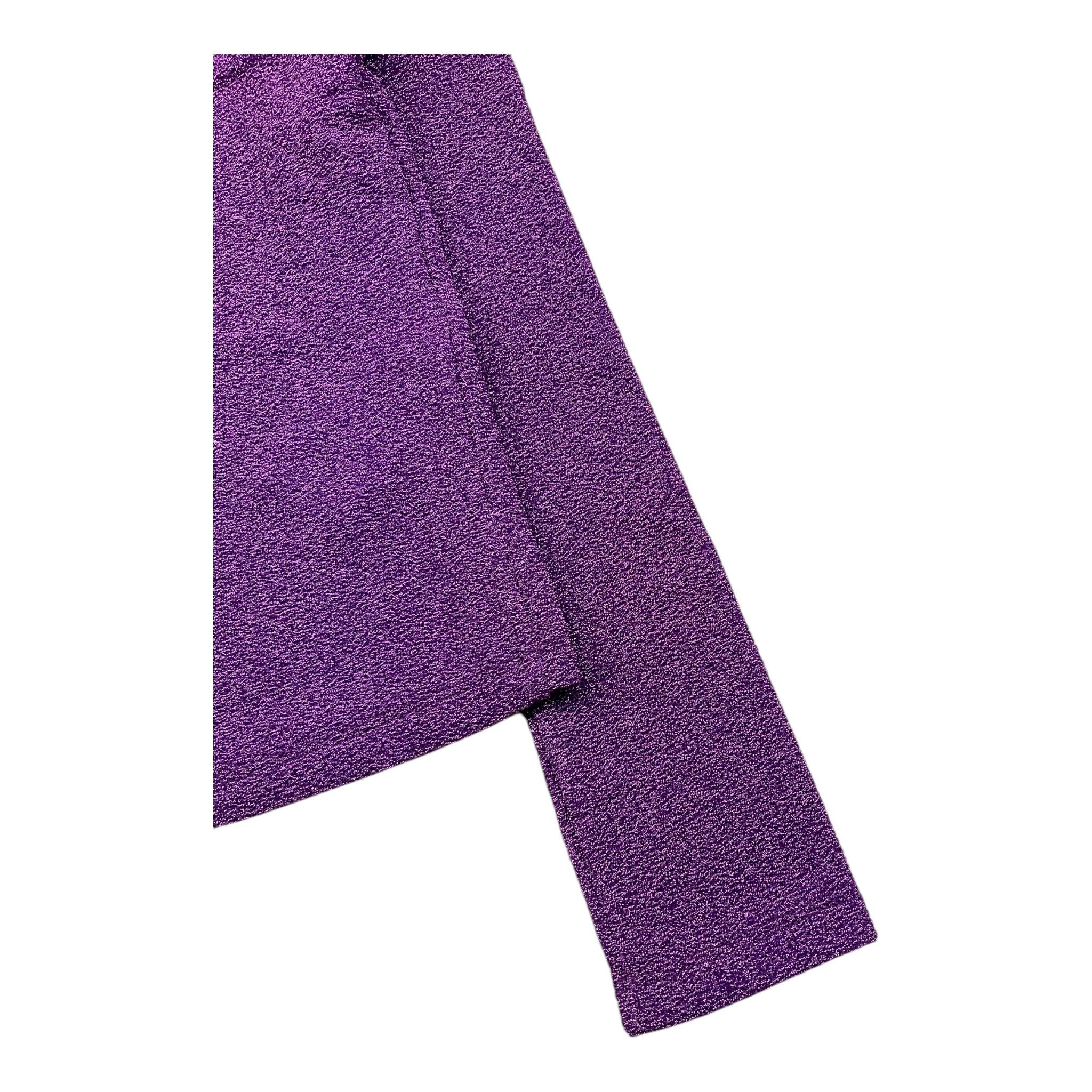MARC ELLIS shirt girocollo tinta unita glitterata Viola per Bambina JMJTS00201 VIOLA MARC ELLIS