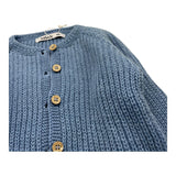 BABIDU cardigan tinta unita con bottoni in contrasto Azzurro per Neonato 60682 AZZURRO BABIDU