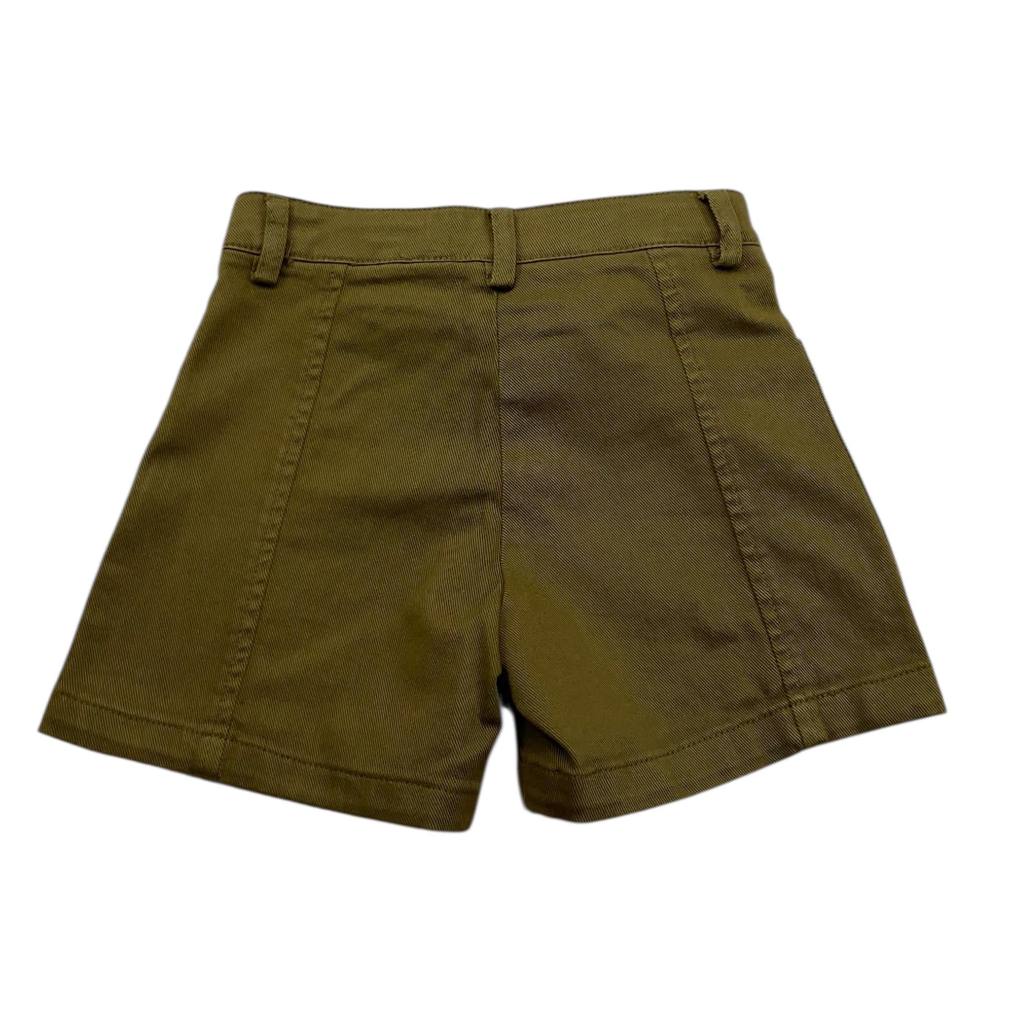 VICOLO short tinta unita con girovita regolabile Verde per Bambina 3142S00042 VERDE VICOLO