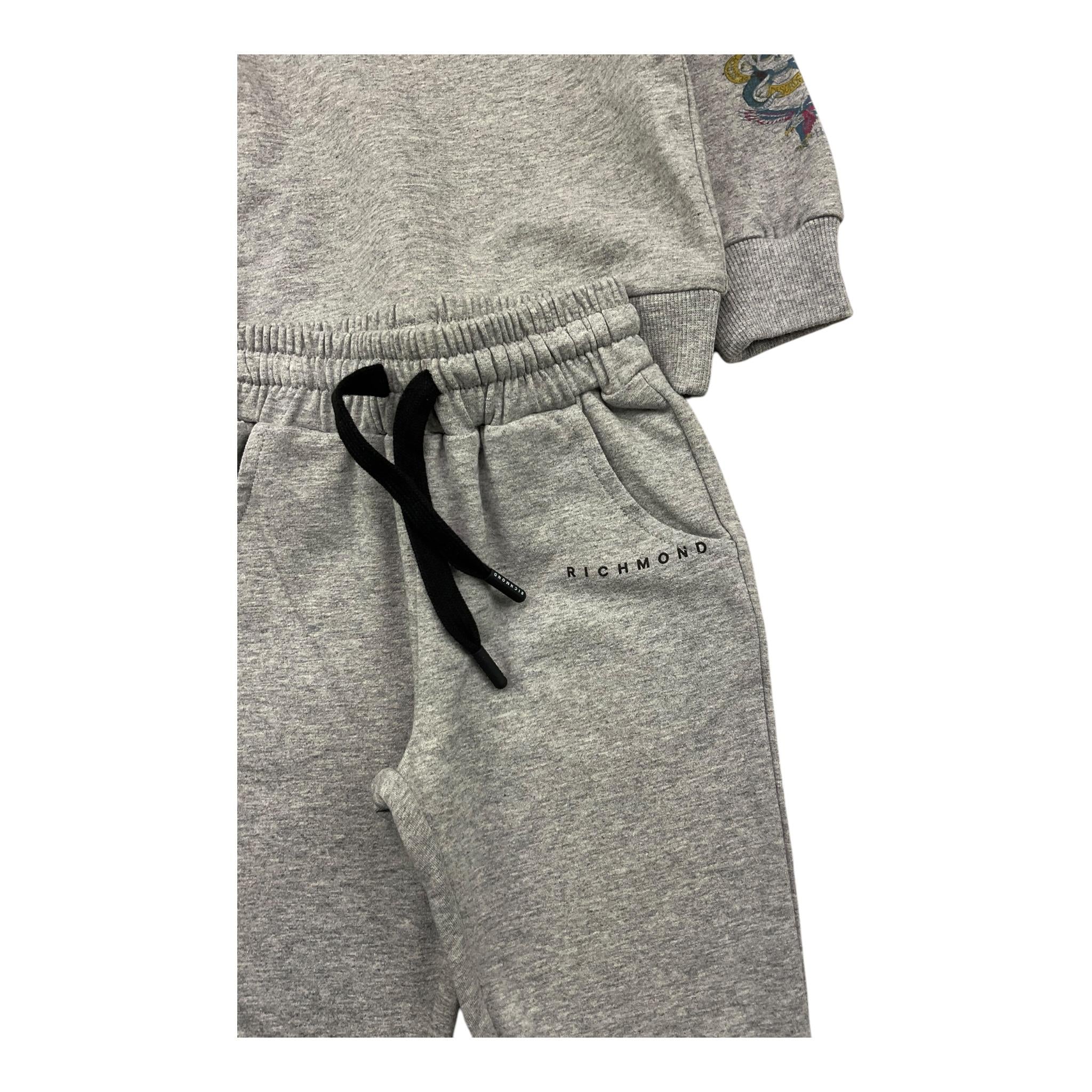 JOHN RICHMOND completo tinta unita 2pz felpa-pantalone Grigia per Neonato RIA25038CF GRIGIO JOHN RICHMOND
