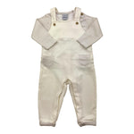 BABIDU completo 2pz shirt-salopettes tinta unita Panna per Neonato 42189 PANNA BABIDU