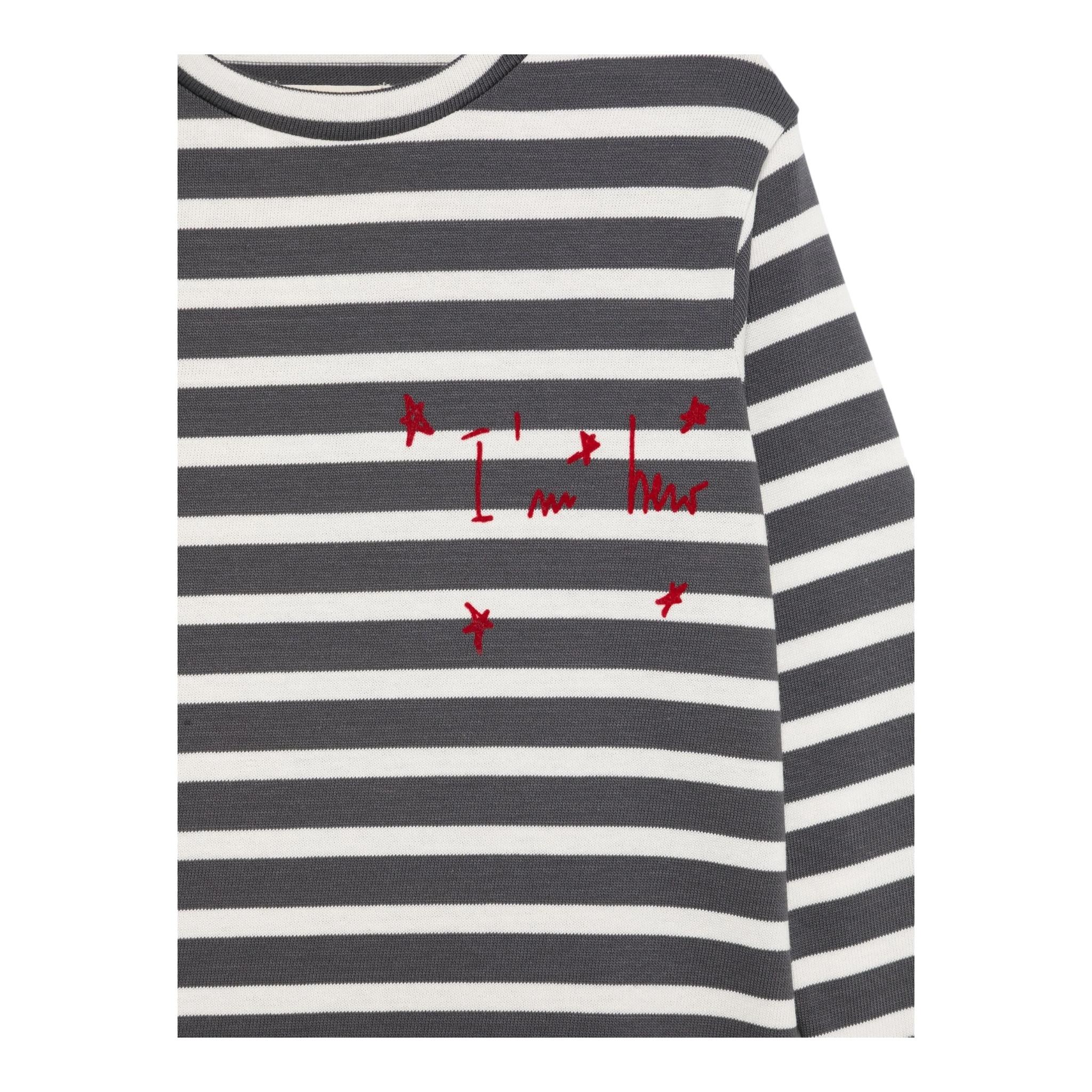 DOU DOU shirt girocollo fantasia a righe Grigio per Bambino DV8P50 GRIGIO DOU DOU