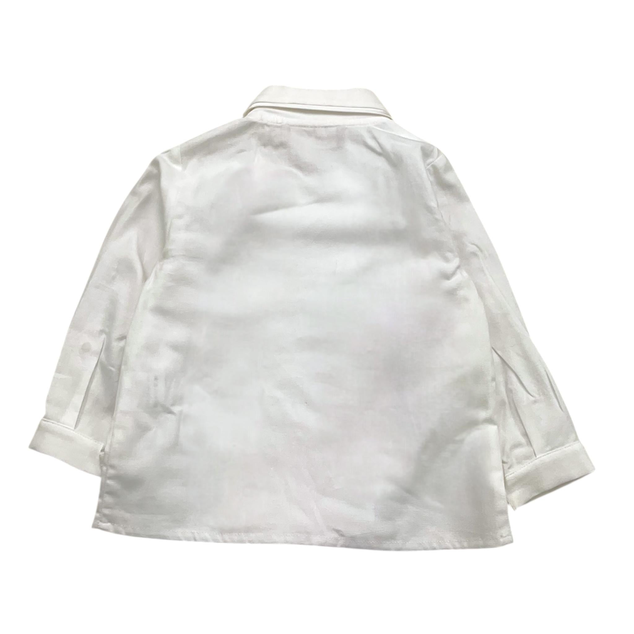 LA STUPENDERIA completo 2pz bermuda-camicia tinta unita con bottoni Bianco per Neonato CCT45 BIANCO LA STUPENDERIA