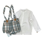 MARTA Y PAULA completo bicolore 2pz camicia-salopettes Bianco per Bambino 1859 BIANCO MARTA Y PAULA