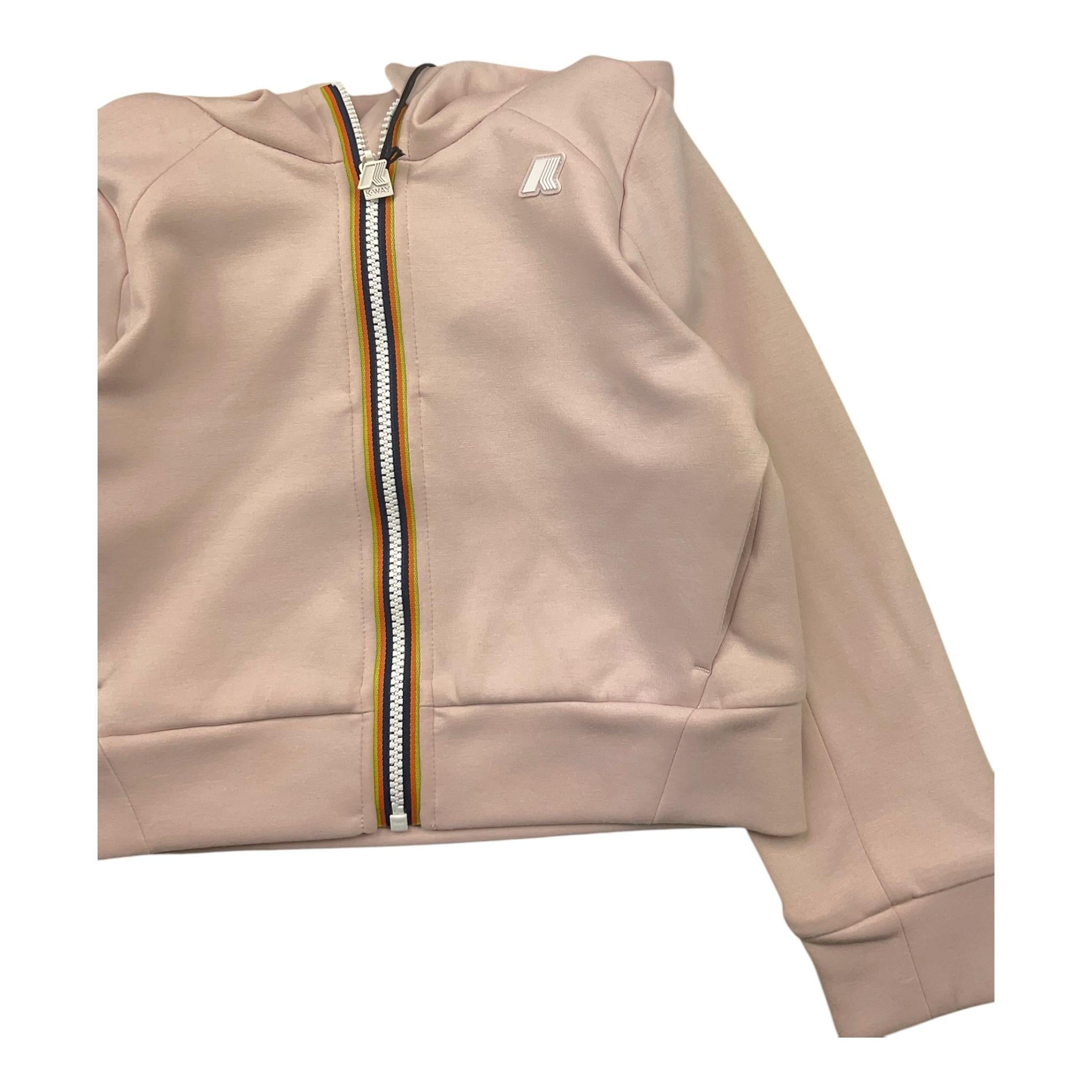 K-WAY felpa con zip e cappuccio tinta unita Rosa per Bambina K41365WX ROSA K-WAY