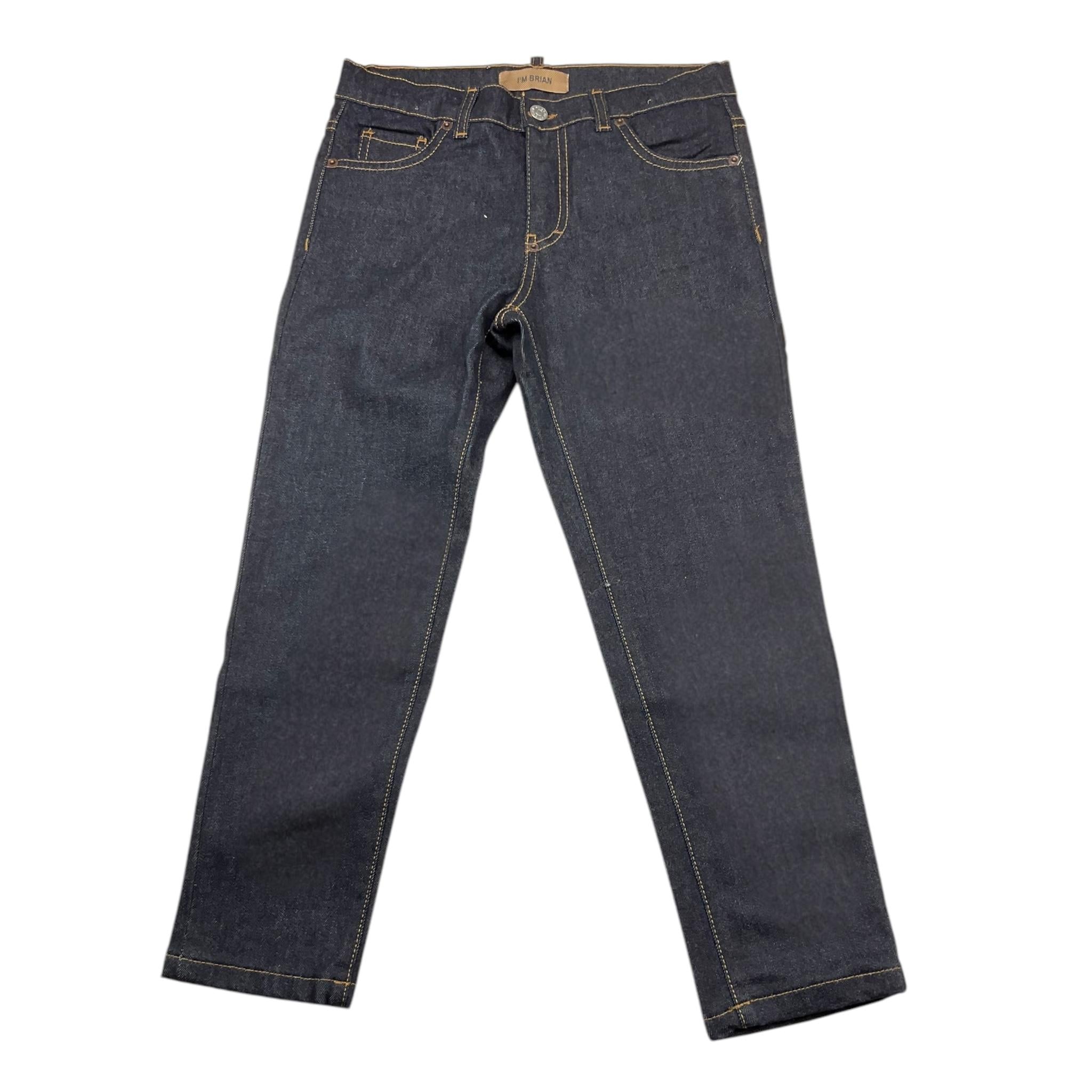 I'M BRIAN jeans tinta unita con girovita regolabile Blu per Bambino MIRKO BLU I'M BRIAN