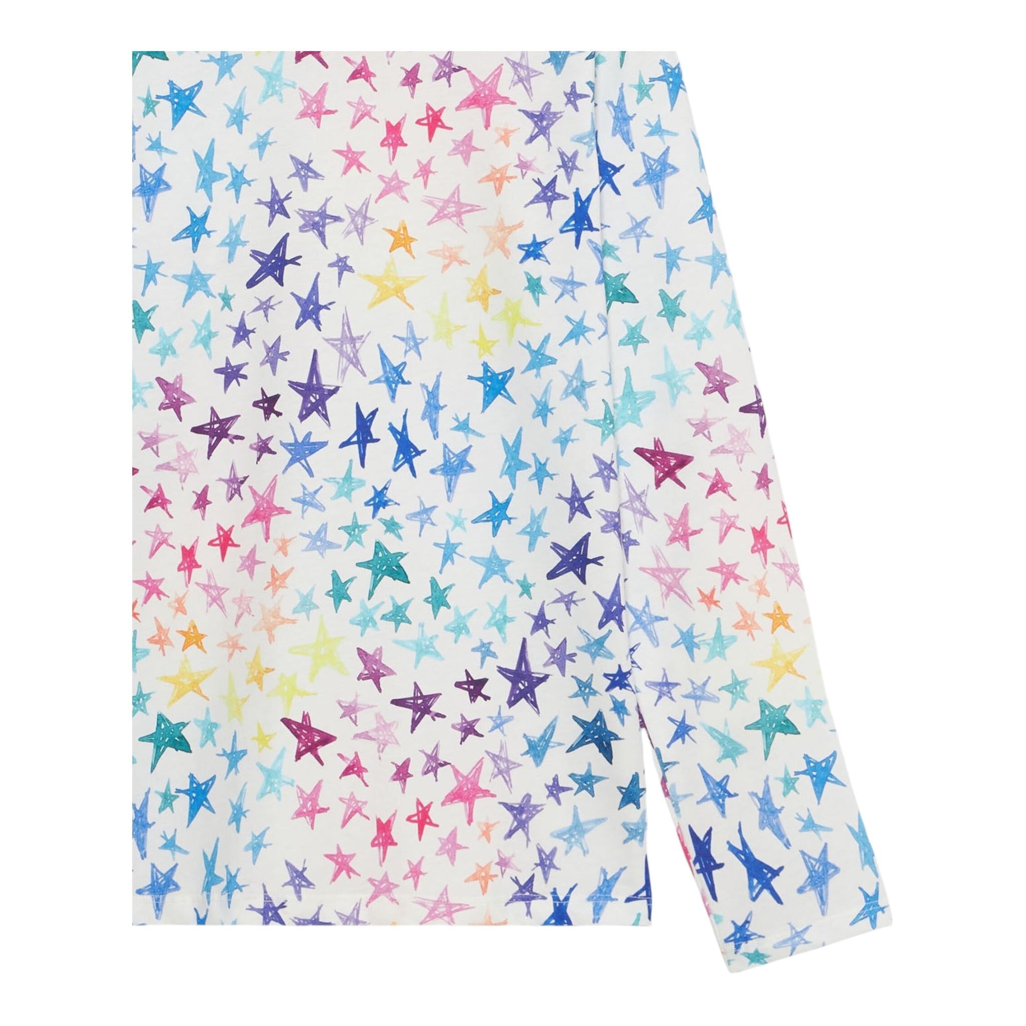 STELLA McCARTNEY shirt girocollo tinta unita fantasia stelle Bianco per Neonata TT8B30 BIANCO STELLA McCARTNEY