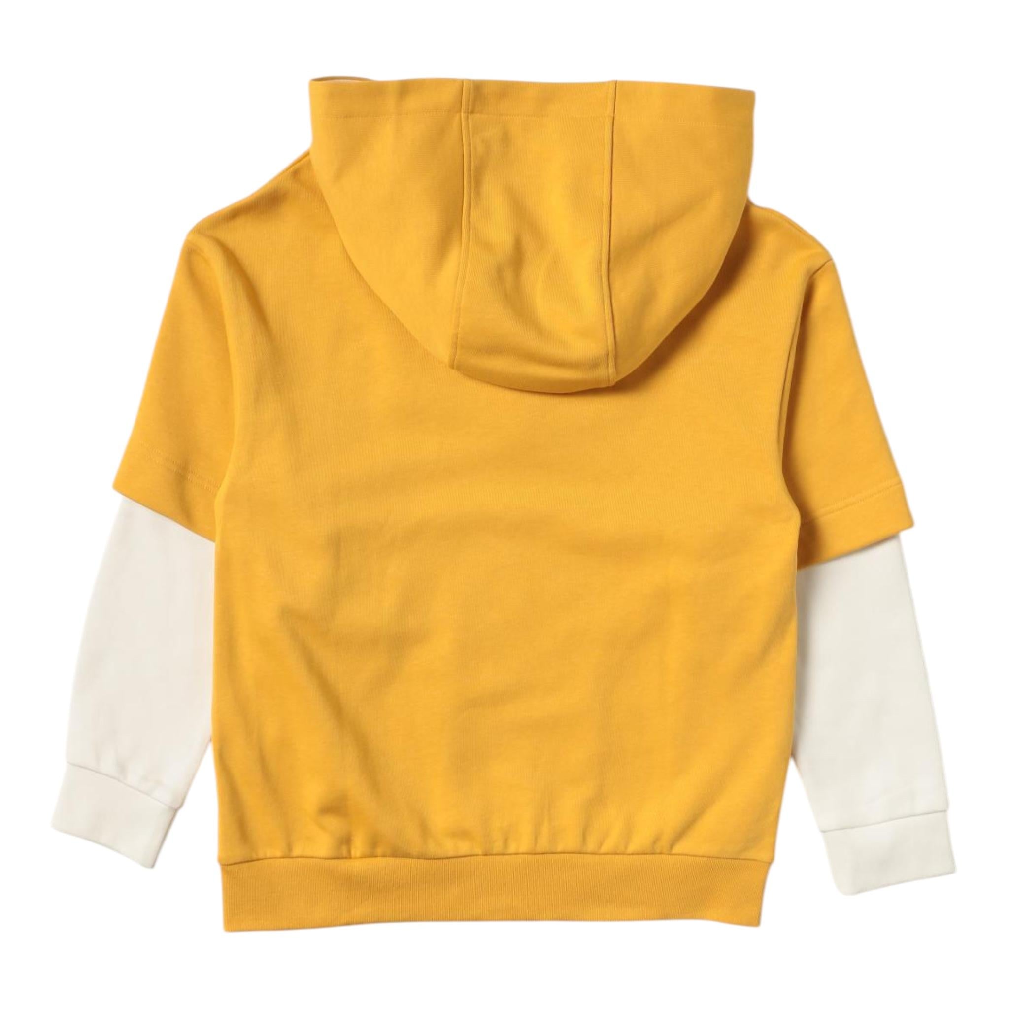 FENDI felpa tinta unita con cappuccio e stampa Giallo per Bambino JMH147 GIALLO FENDI