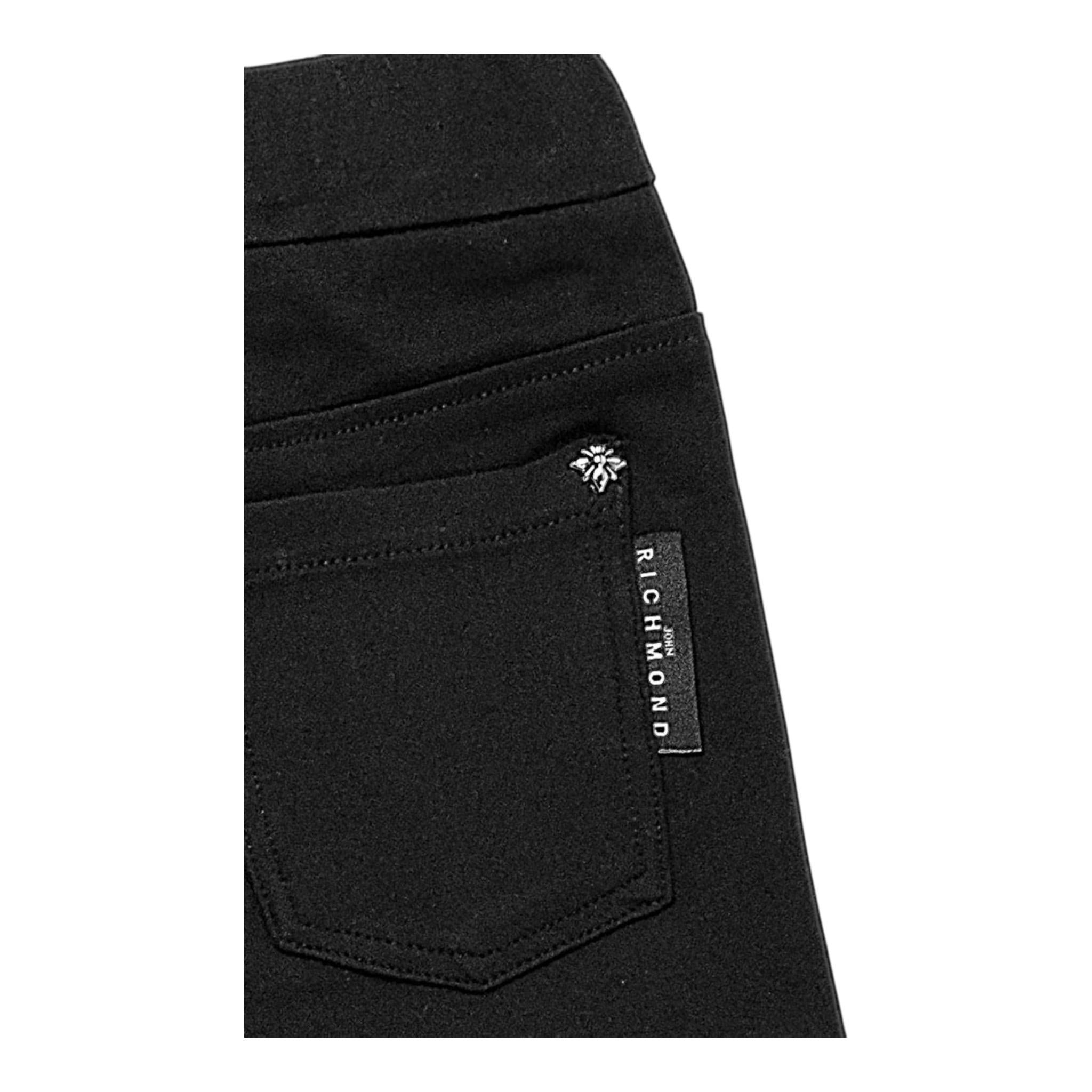 JOHN RICHMOND pantalone tinta unita con applicazioni Nero per Bambina RGA24020LEX NERO JOHN RICHMOND