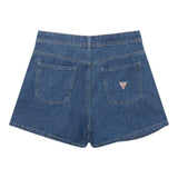 GUESS short in denim tinta unita con logo Blu per Bambina J4YD18D45E0 BLU GUESS
