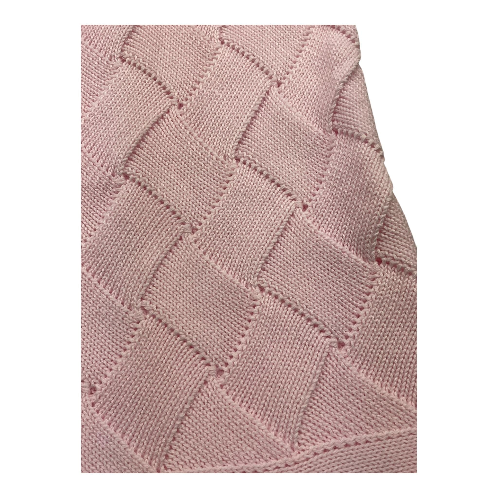 WEDOBLE coperta tinta unita con ricami Rosa per Neonata COP ROSA WEDOBLE