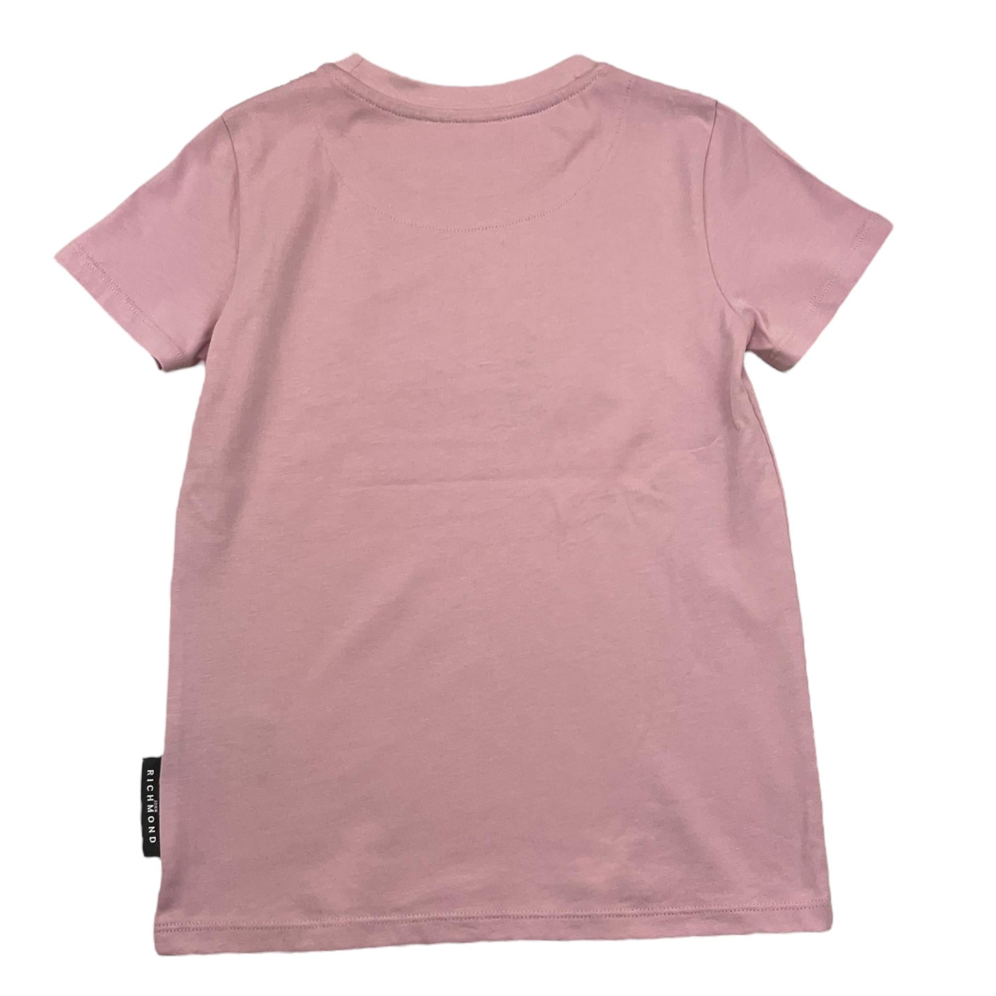 JOHN RICHMOND t-shirt girocollo tinta unita con stampa in contrasto Rosa per Bambina RGA25009TS ROSA JOHN RICHMOND