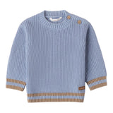 MINI BANDA maglia tinta unita con profili in contrasto Azzurro per Neonato 3A669X AZZURRO MINI BANDA