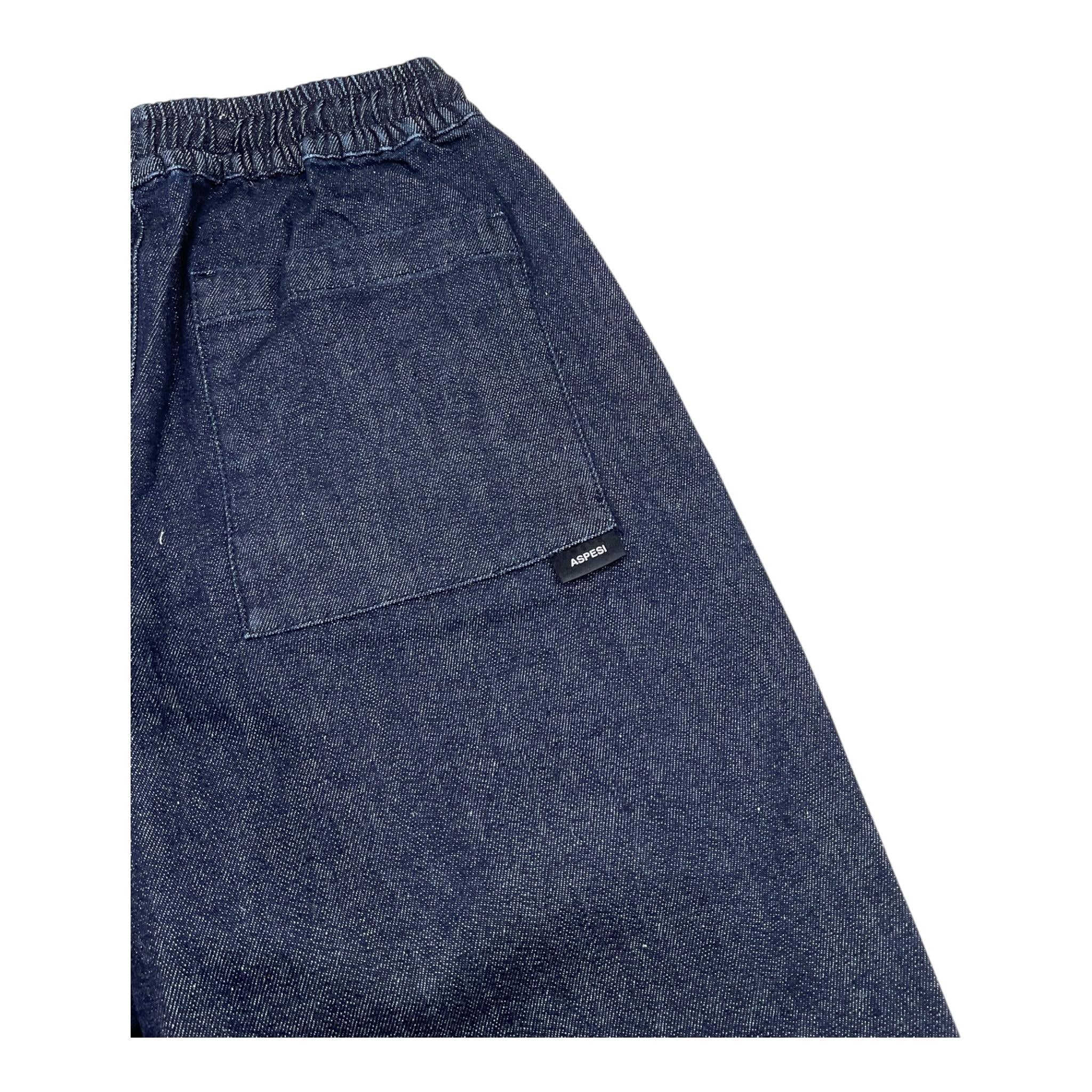 ASPESI jeans tinta unita con elastico in vita Blu per Bambino F24050PLJ0046X BLU ASPESI