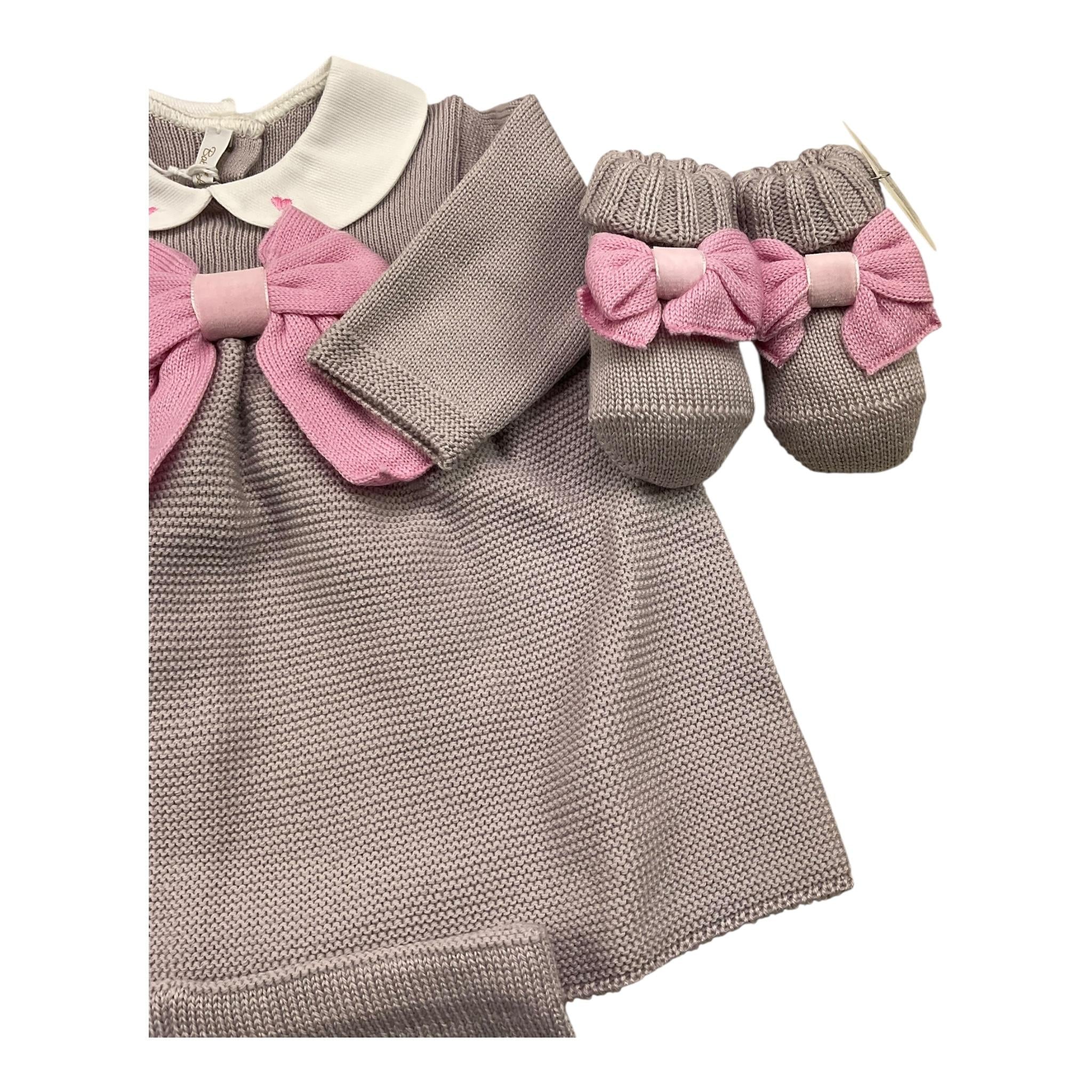 BABY LORD completo 3 pezzi maglia-pantalone-babbucce Beige per Neonata 401 BEIGE BABY LORD