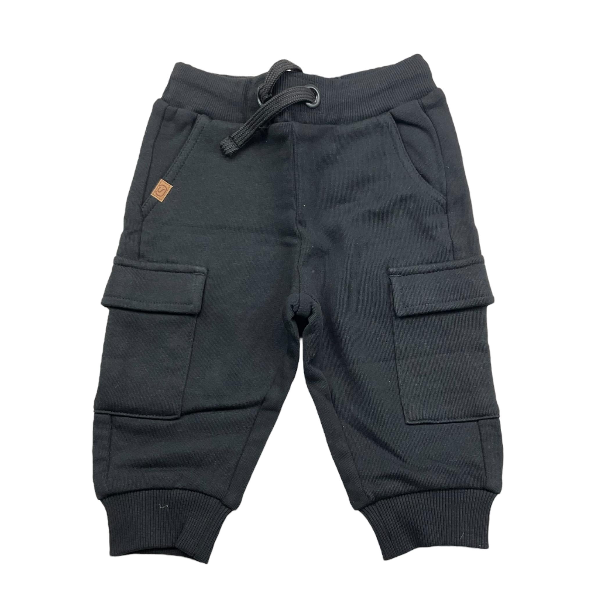 SARABANDA pantalone modello tuta tinta unita con elastico in vita Nero per Neonato A046 NERO SARABANDA