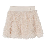 MISS BLUMARINE gonna tinta unita con piume Panna per Bambina IF4129J PANNA MISS BLUMARINE