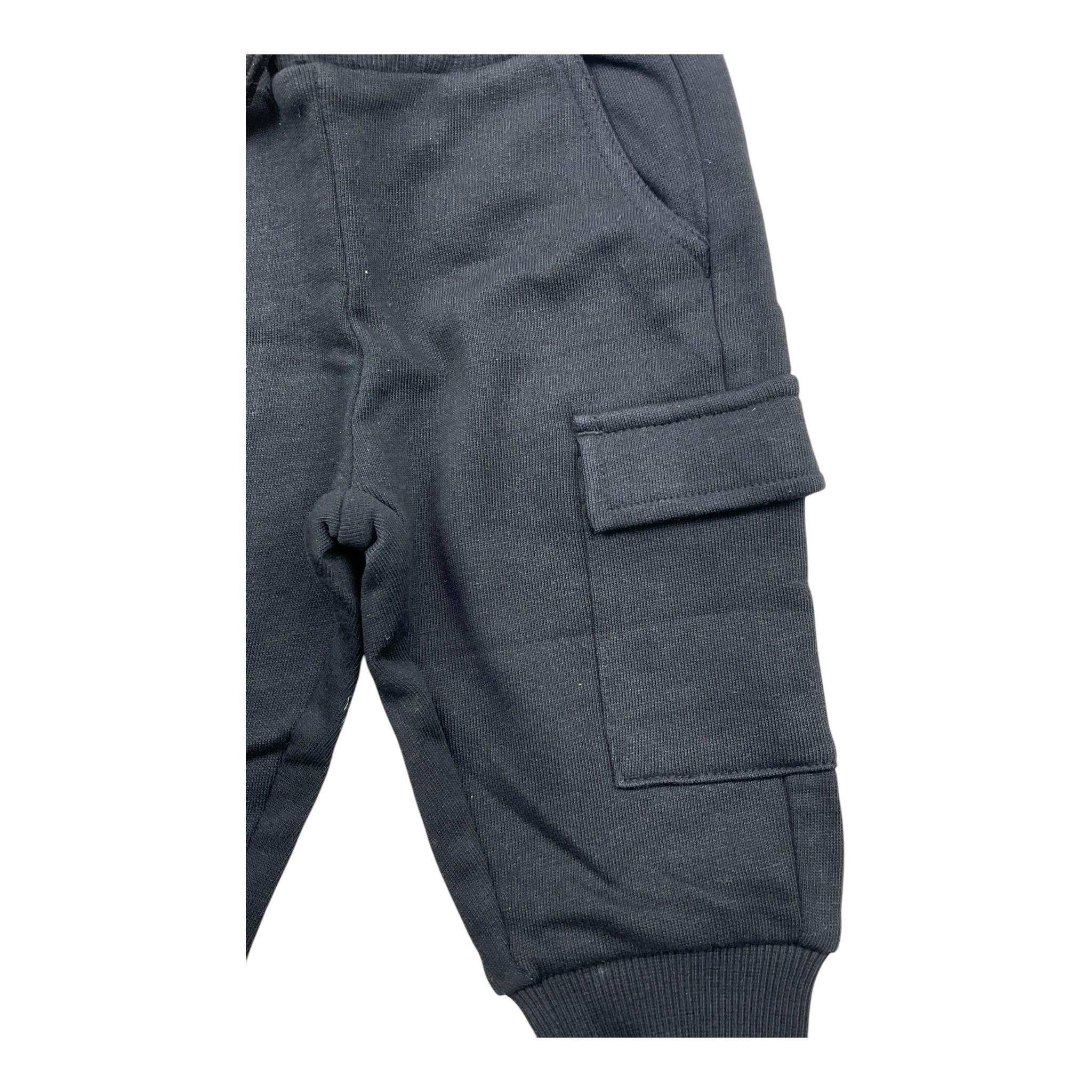 SARABANDA pantalone modello tuta tinta unita con elastico in vita Nero per Neonato A046 NERO SARABANDA