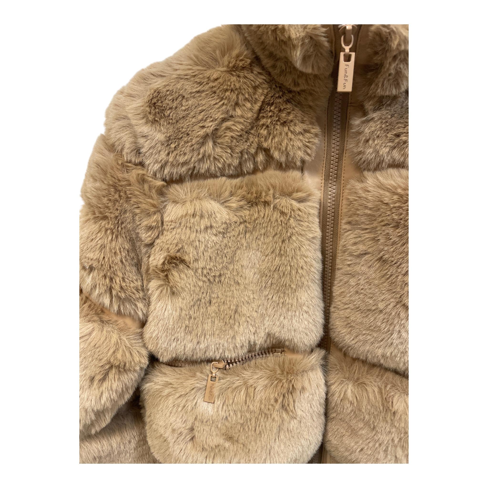 FUN & FUN pelliccia tinta unita con zip Biscotto per Bambina FJJK00096X BISCOTTO FUN & FUN