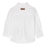 TRUSSARDI camicia tinta unita con logo Bianco per Neonato TIA24068CAN BIANCO TRUSSARDI