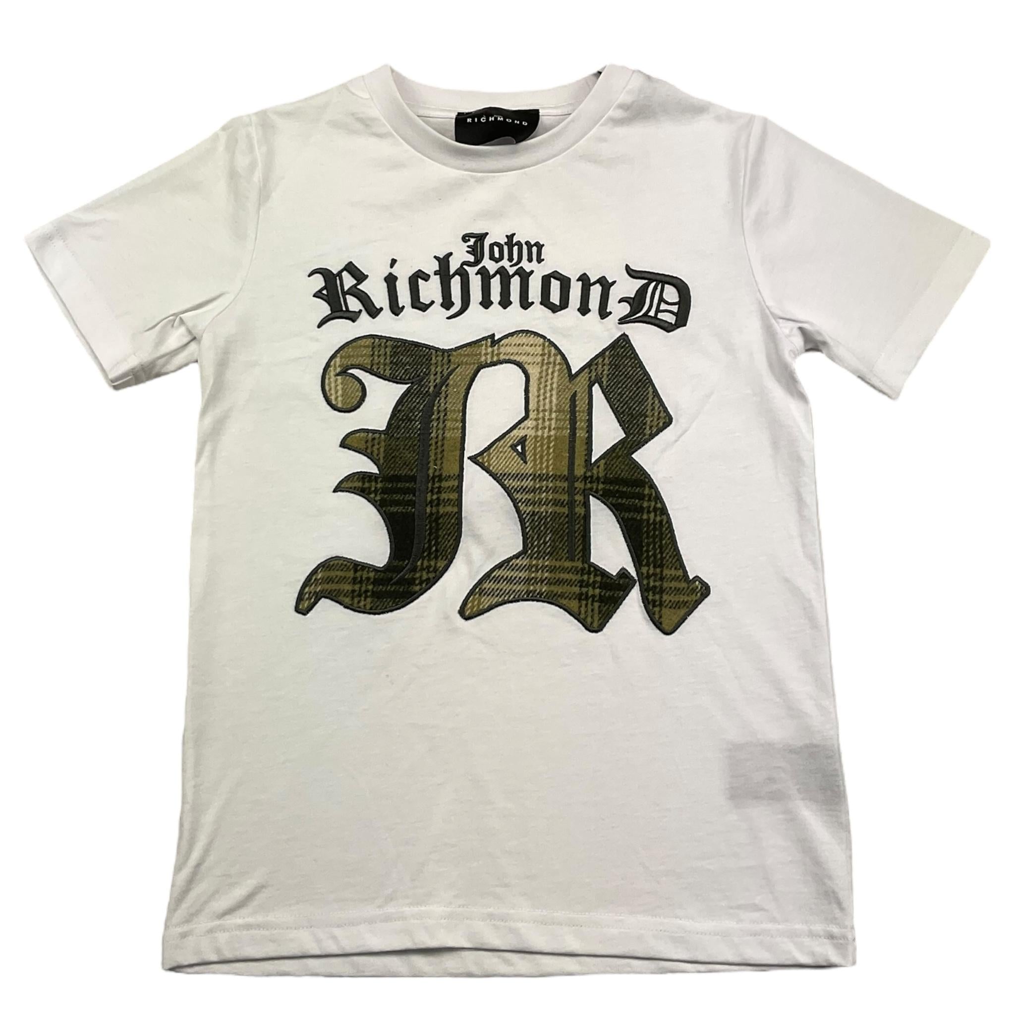 JOHN RICHMOND t-shirt girocollo tinta unita con stampa Bianco per Bambino RBA25083TS BIANCO JOHN RICHMOND