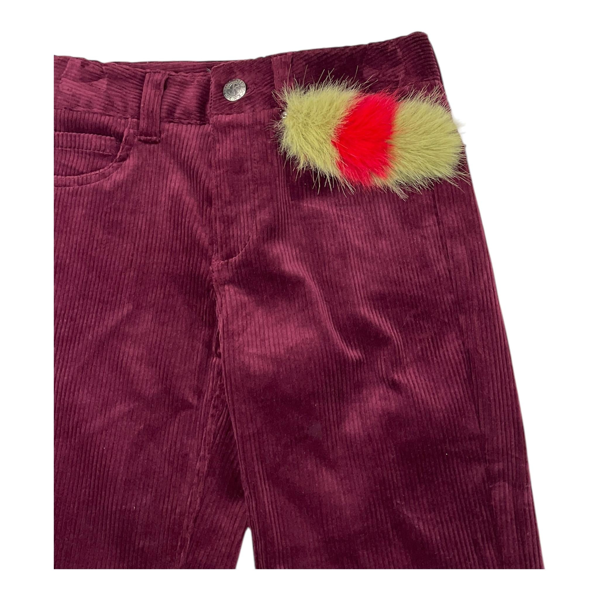 JOHN RICHMOND pantalone tinta unita in velluto Bordeaux per Bambina RGA25121PA BORDEAUX JOHN RICHMOND