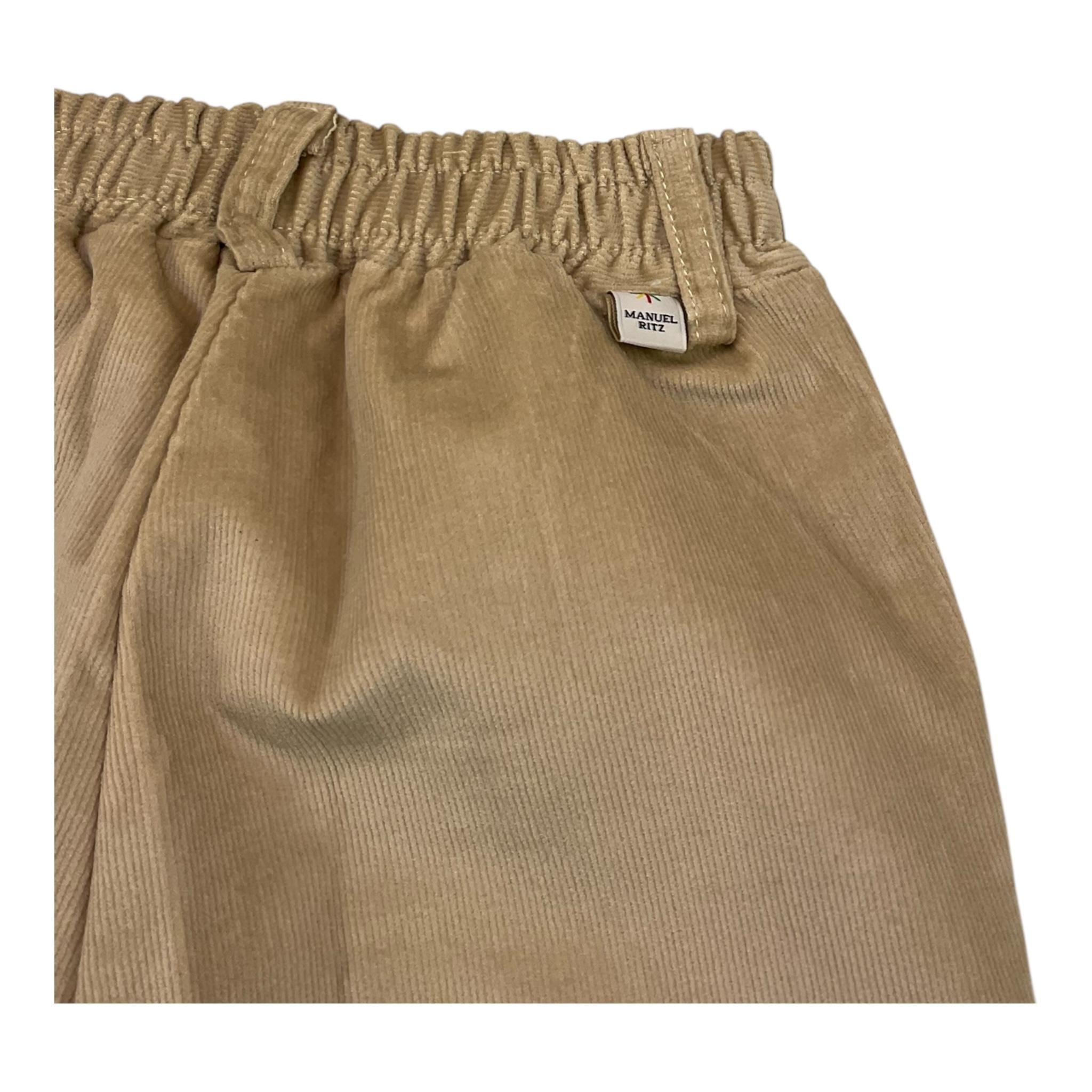 MANUEL RITZ pantalone tinta unita in camoscio con elastico in vita Beige per Neonato MR2264N BEIGE MANUEL RITZ
