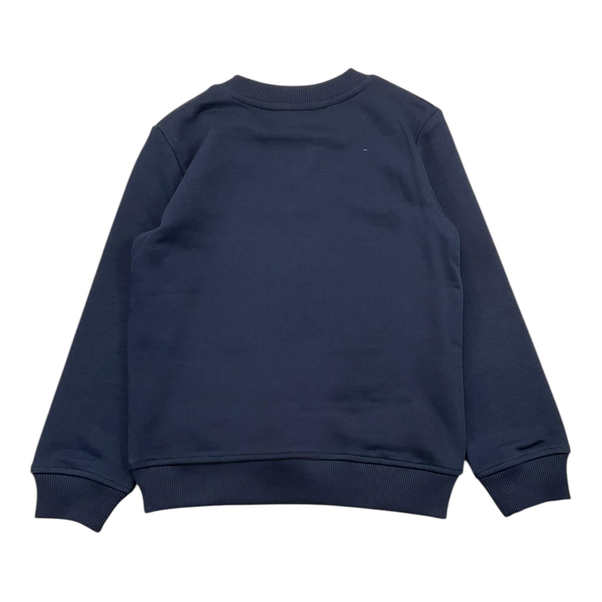 TRUSSARDI felpa girocollo tinta unita con stampa Blu per Bambino TBA25058FE BLU TRUSSARDI