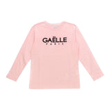 GAELLE shirt girocollo tinta unita con stampa Rosa per Bambina 2741M00316 ROSA GAELLE