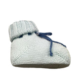 IVORY babbucce tintaunita con ricami Azzurro per Neonato 42461 AZZURRO IVORY