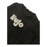 LIU JO shirt girocollo tinta unita con stampa Nero per Bambina KF4090X NERO LIU JO