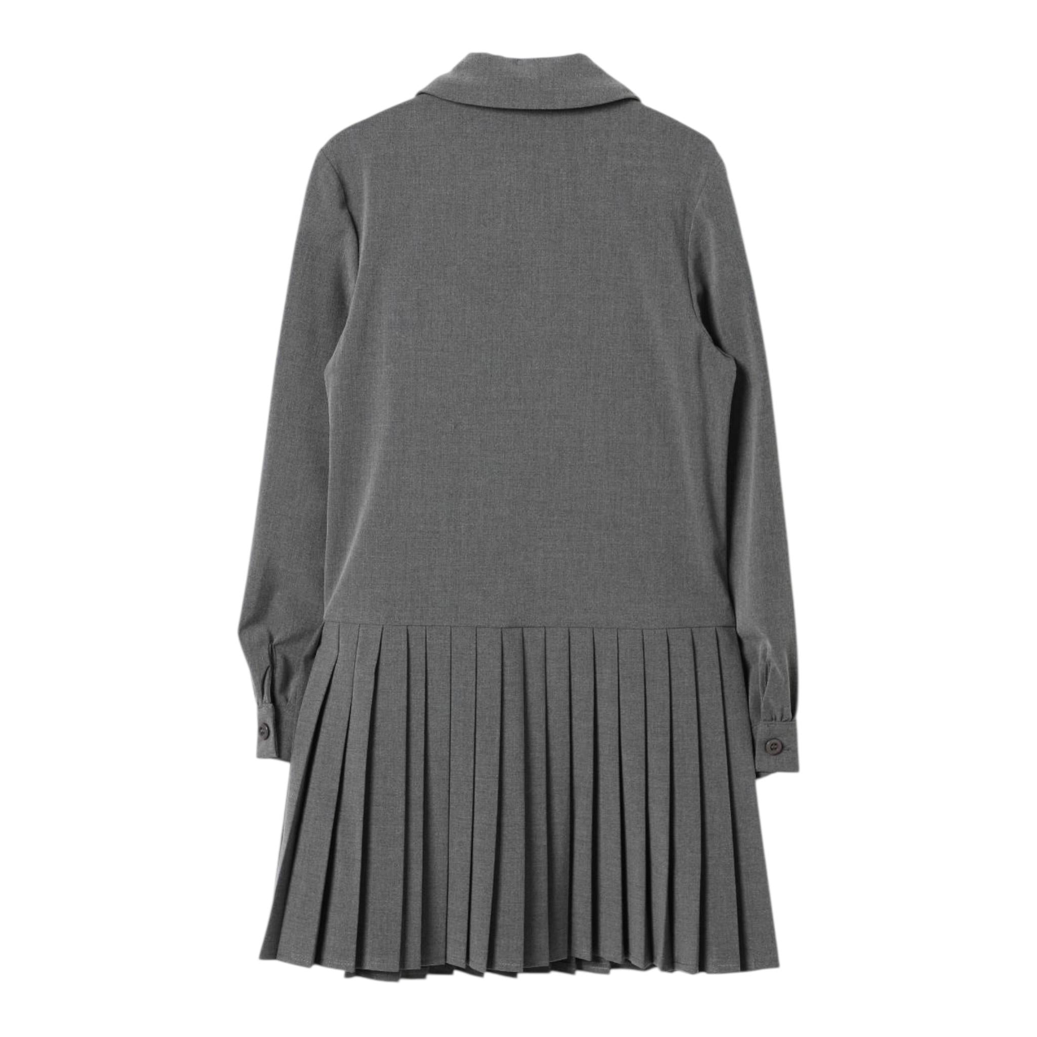 TWINSET abito tinta unita con cravatta Grigio per Bambina 242GJ2131 GRIGIO TWINSET