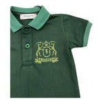 TRUSSARDI polo tinta unita con stampa Verde per Neonato TIA25139P VERDE TRUSSARDI