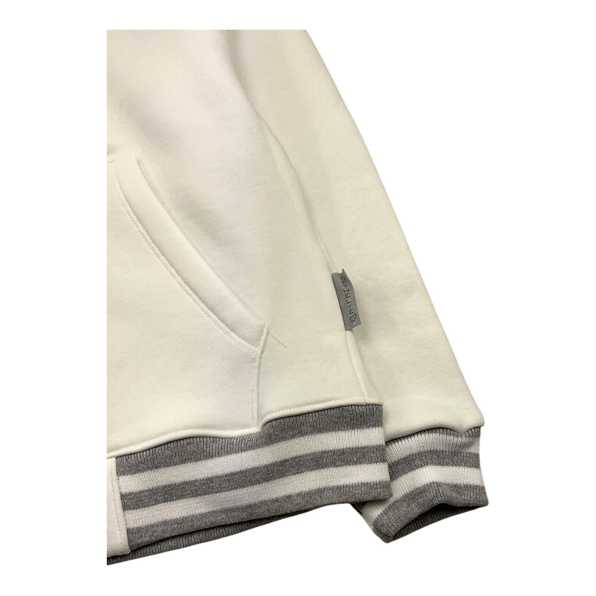 DETWELVE felpa con zip e cappuccio tinta unita con profili in contrasto Panna per Bambino CB653 PANNA DETWELVE