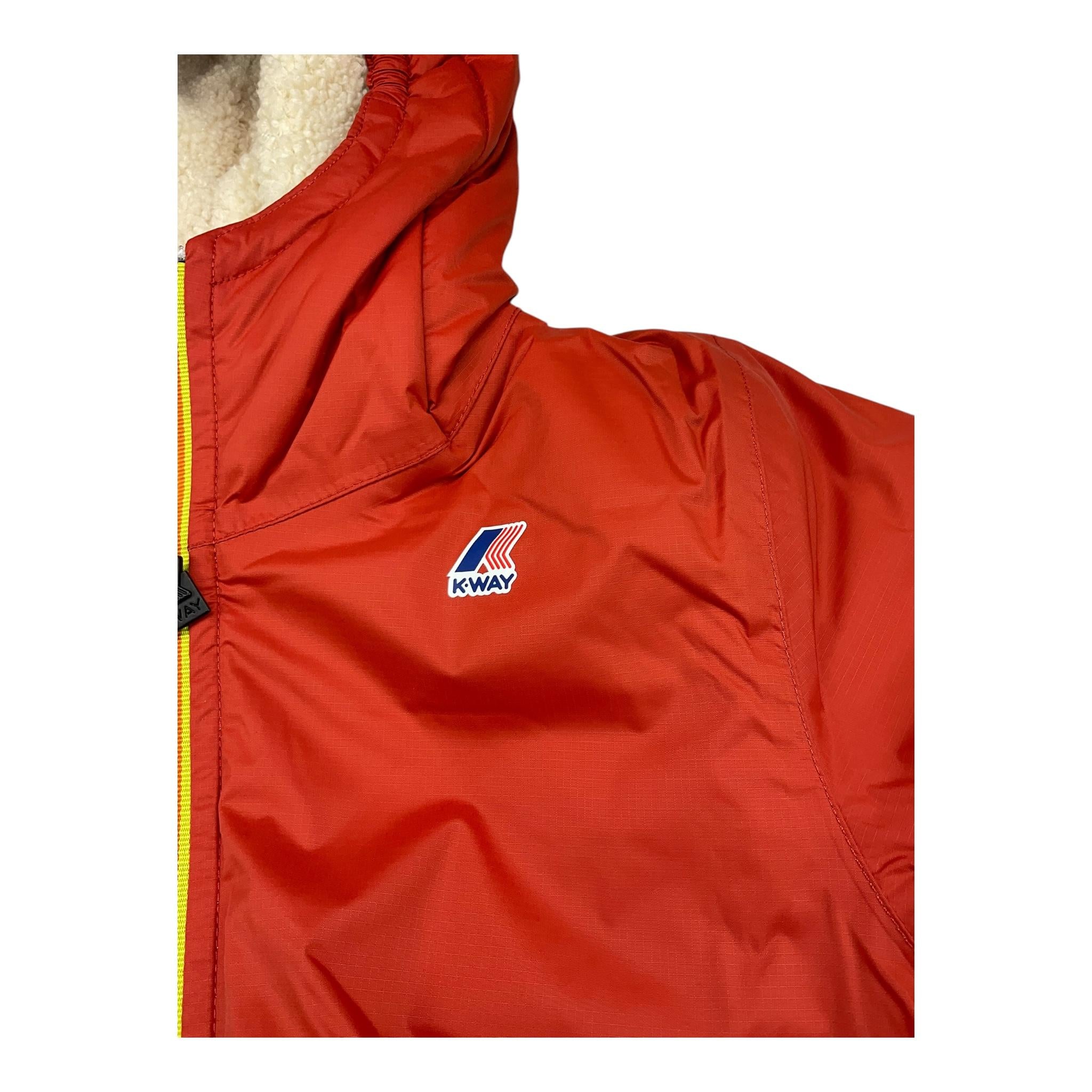 K-WAY giubbino tinta unita con cappuccio Rosso per Bambino K61157WJ ROSSO K-WAY