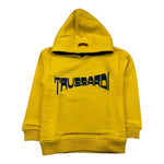 TRUSSARDI felpa chiusa con cappuccio tinta unita cn stampa Giallo per Neonato TIA24116FE GIALLO TRUSSARDI