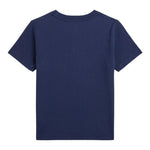 RALPH LAUREN t-shirt gircollo tinta unita con stampa in contrasto Blu per Bambino 323954963001 BLU RALPH LAUREN