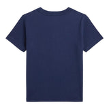 RALPH LAUREN t-shirt gircollo tinta unita con stampa in contrasto Blu per Bambino 323954963001 BLU RALPH LAUREN