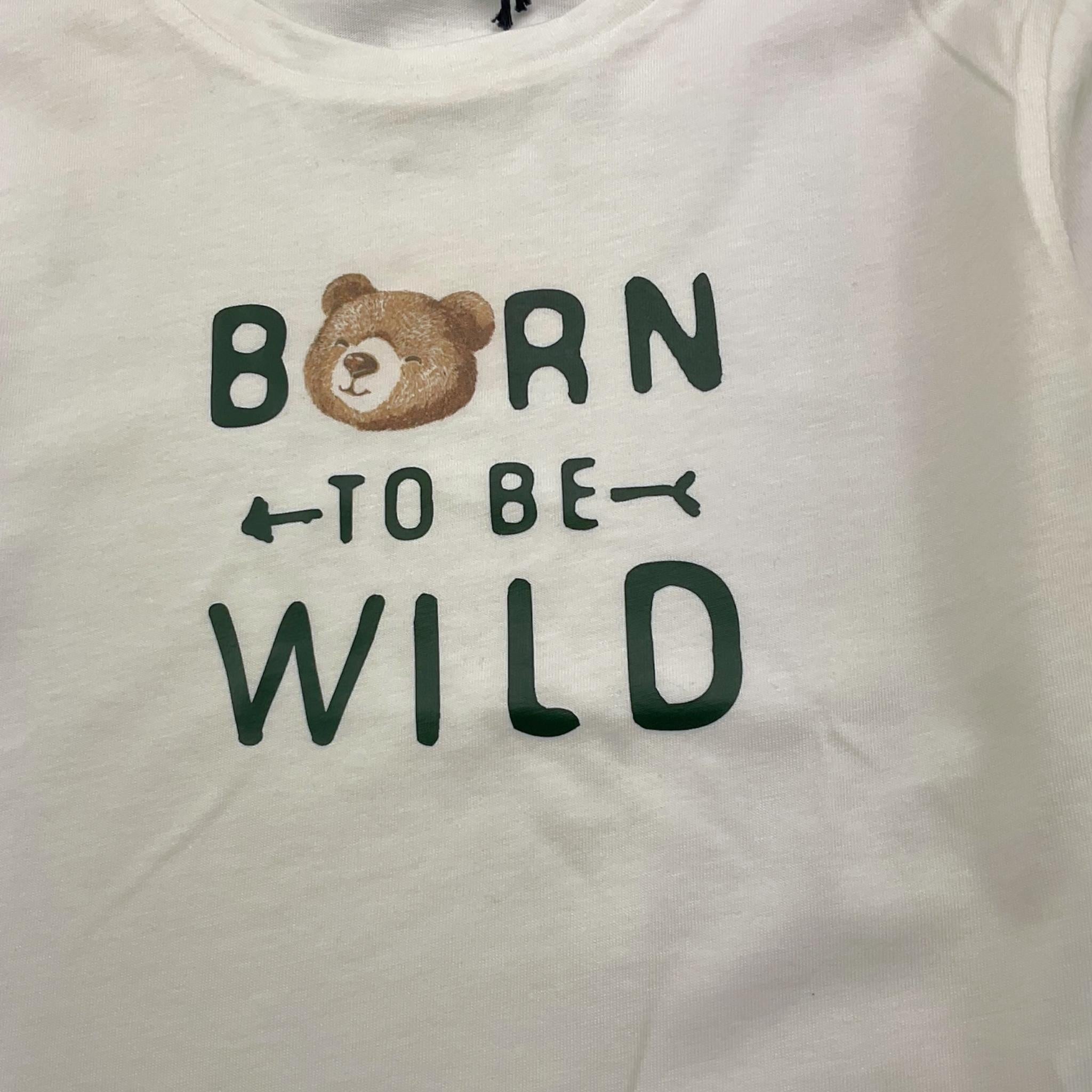 PLEASE shirt girocollo tinta unita con stampa Bianco per Bambino ML51030B65J BIANCO PLEASE
