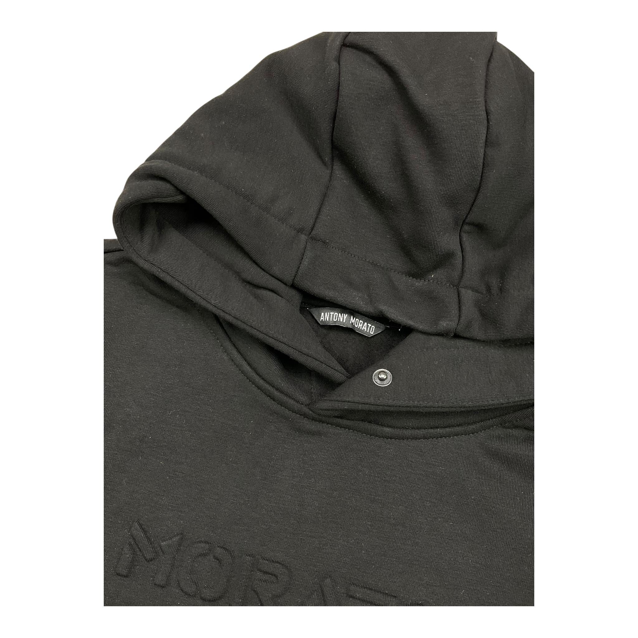 ANTONY MORATO felpa chiusa con cappuccio tinta unita Nero per Bambino MKFL00485 NERO ANTONY MORATO
