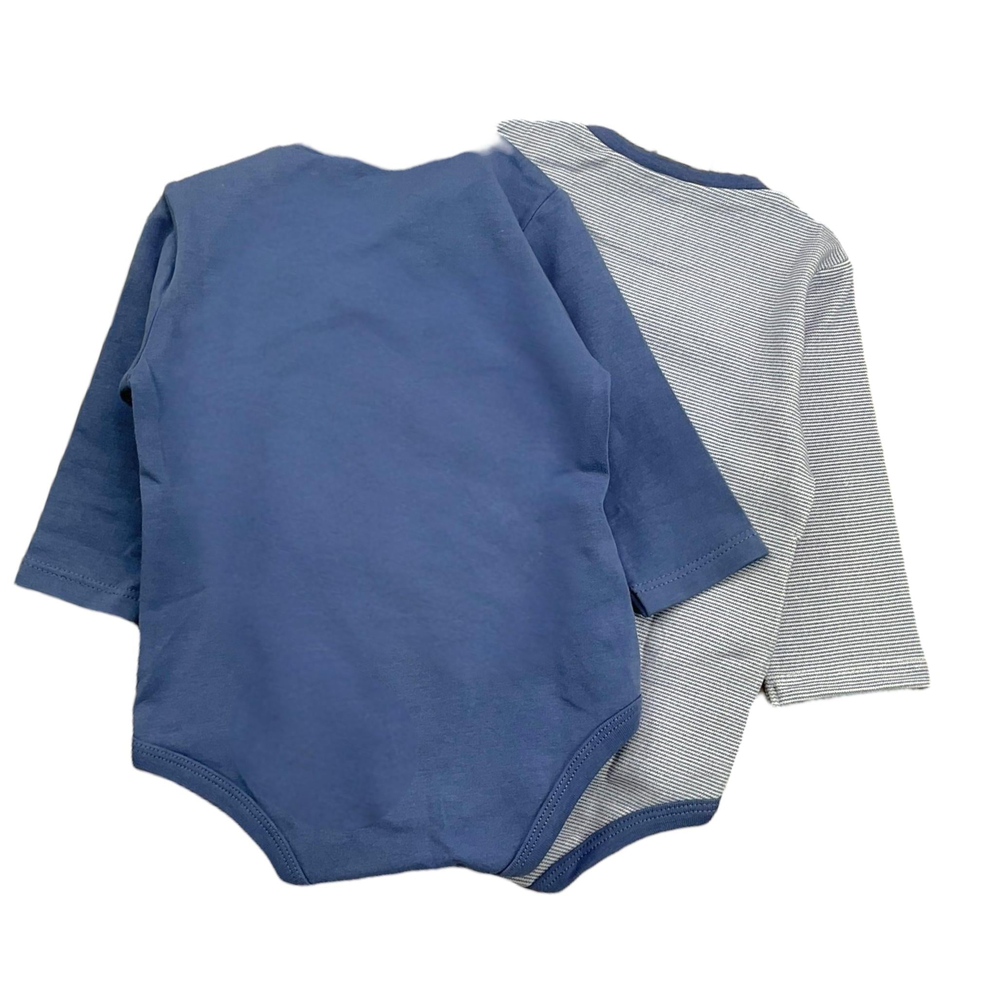 MAYORAL set 2body tinta unita con stampa e maniche lunghe Blu per Neonato 2714 BLU MAYORAL