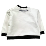TRUSSARDI felpa chiusa girocollo tinta unita con profili in contrasto Bianco per Neonato TIA25214FE BIANCO TRUSSARDI