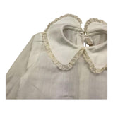 LA STUPENDERIA camicia manica lunga tinta unita Bianco per Neonata TBBD58 BIANCO LA STUPENDERIA