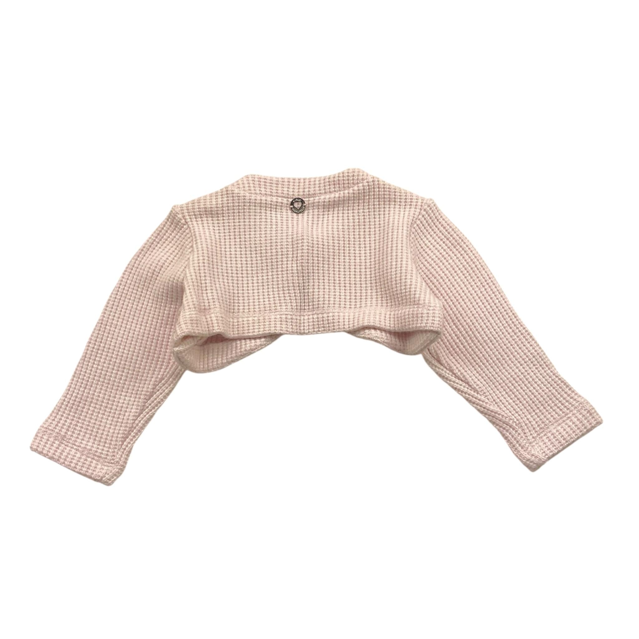 CARLO PIGNATELLI coprispalle tinta unita con bottoni Rosa per Neonata CSC3303B ROSA CARLO PIGNATELLI