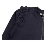 MONNALISA felpa con zip tinta unita con stampa Blu per Bambina 194806RK BLU MONNALISA