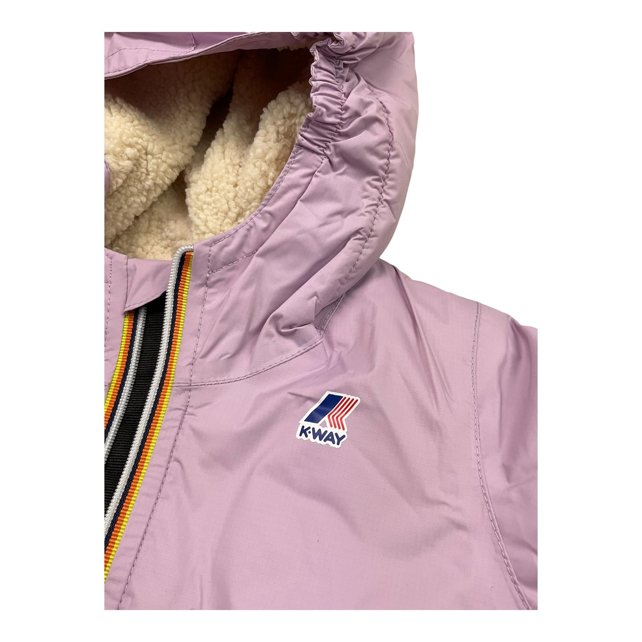 K-WAY giubbino tinta unita con cappuccio in contrasto Lilla per Neonata K61157WXXX LILLA K-WAY