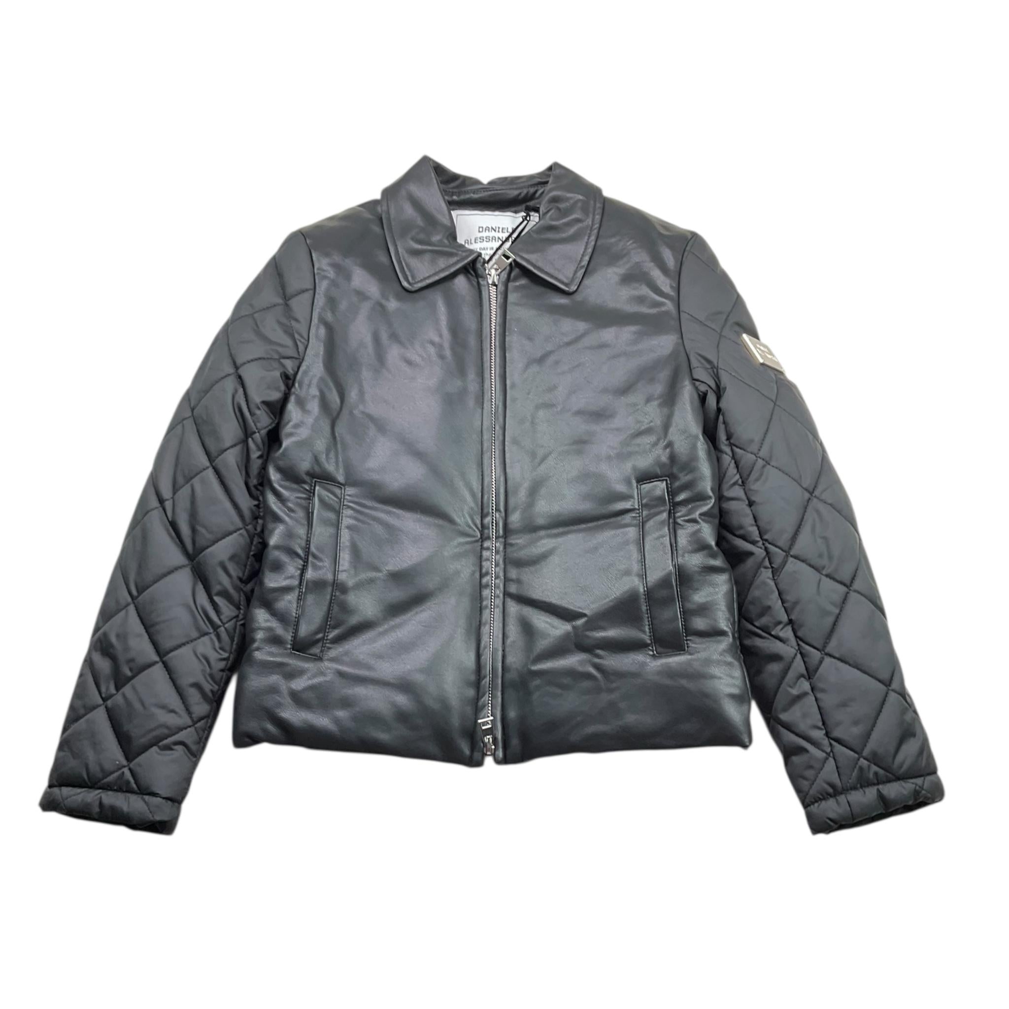 DANIELE ALESSANDRINI giubbino in ecopelle tinta unita con zip Nero per Bambino 1231O1377 NERO DANIELE ALESSANDRINI